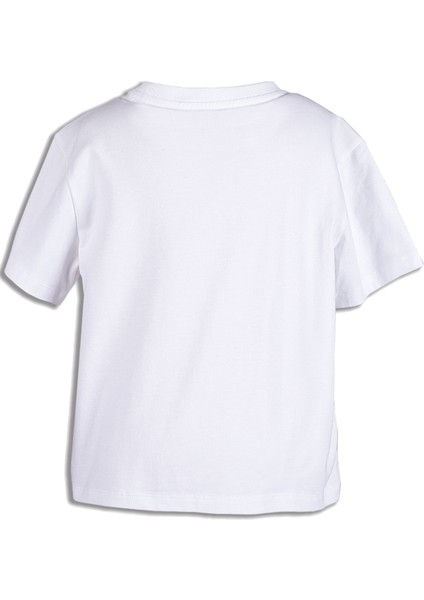 Organik Güneş Baskılı Beyaz Çocuk T-Shirt fırsatları