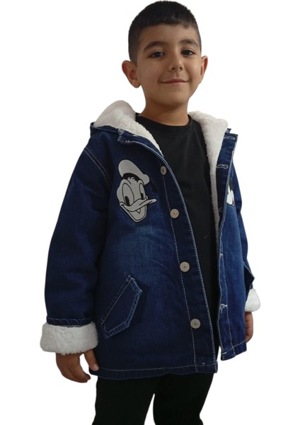 Erkek Çocuk Peluş Kot Mont