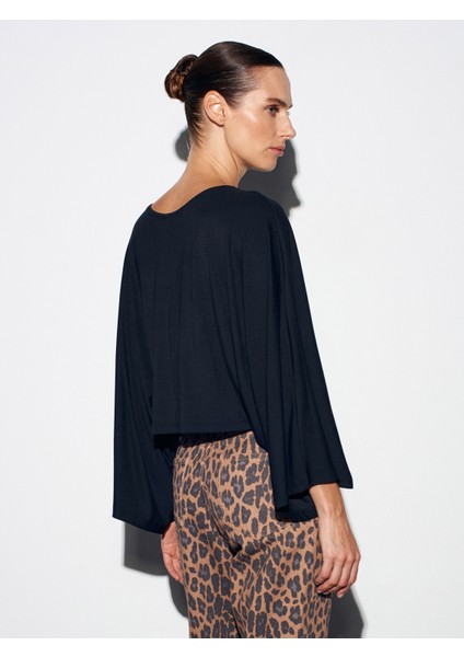 32270 Kayık Yaka Yarasa Kollu Top-Siyah fiyatları