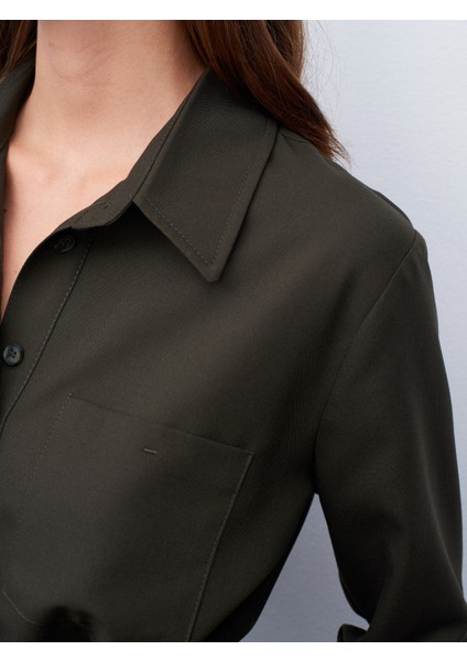 50518 Kemerli Gömlek-Haki fırsatları