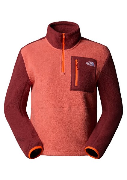W Yumiori 1/4 Zip Kadın Outdoor Çeyrek Fermuarlı Polar Üst NF0A8E89EOW1 Kırmızı