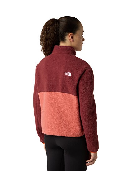 W Yumiori 1/4 Zip Kadın Outdoor Çeyrek Fermuarlı Polar Üst NF0A8E89EOW1 Kırmızı fırsatları