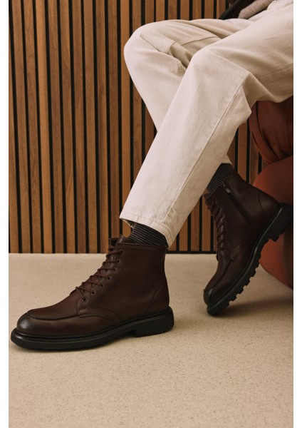 , Erkek Hakiki Deri Bot 1531043Z4048 Kahve