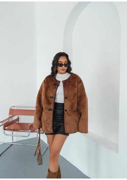 Peluş Model Kışlık Ceket / Mont