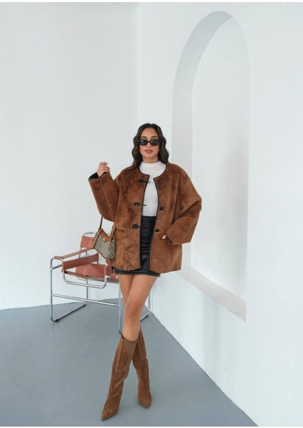 Peluş Model Kışlık Ceket / Mont