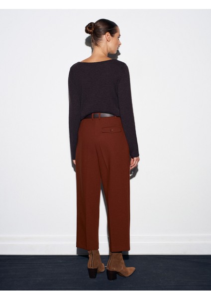 72167 Kemerli Pensli Pantolon-Kiremit fiyatları