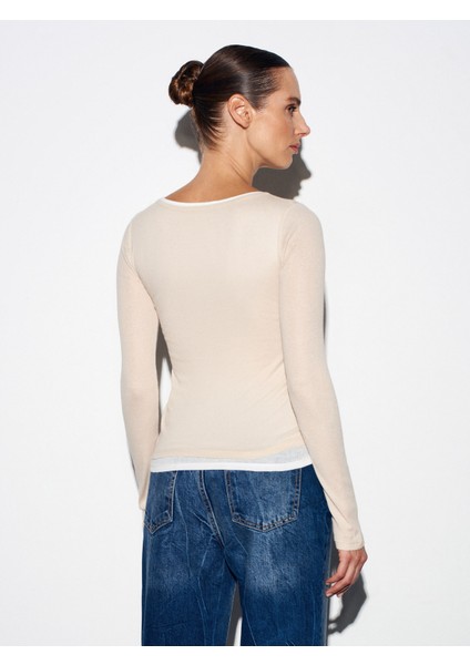32053 Çift Katmanlı %100 Pamuk Top-Bej fiyatları