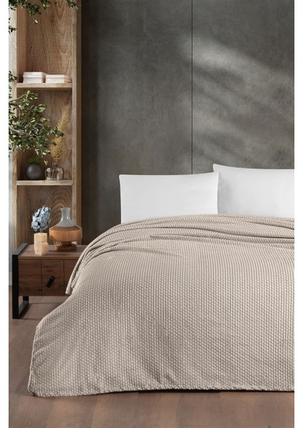 Super Soft Battaniye Tek Kişilik Harmony Bej modelleri