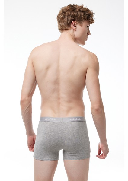 Erkek Gri 2 Li Paket Pamuk Elastan Boxer 075 modelleri