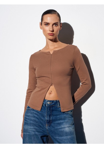 31993 Çift Fermuarlı Top-Vizon