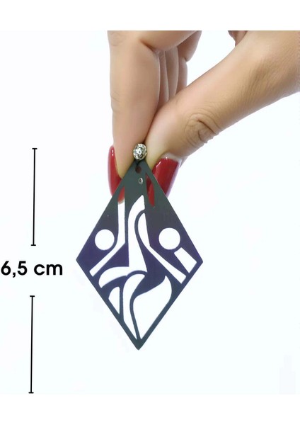 Rainbow Reflektörlü Geometrik Küpe, Tarz Lazer Kesim Küpe - APBJ009 fiyatları