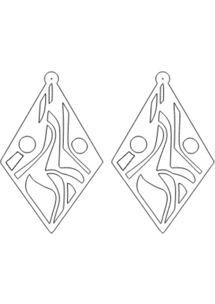 Rainbow Reflektörlü Geometrik Küpe, Tarz Lazer Kesim Küpe - APBJ009 modelleri