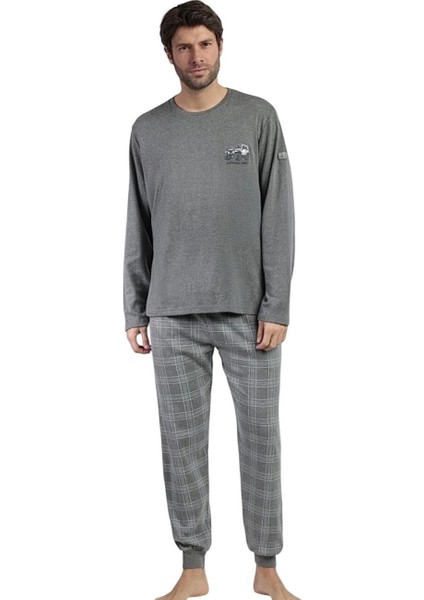 63183 Erkek Gri Pijama Takımı