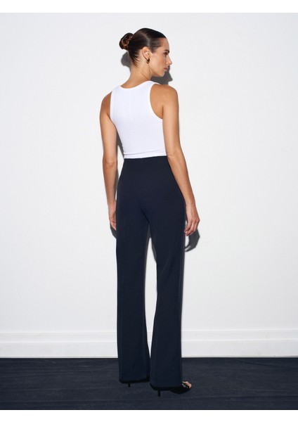 72203 Yüksek Bel Kumaş Pantolon-Siyah fiyatları