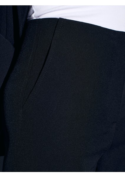 72203 Yüksek Bel Kumaş Pantolon-Siyah fırsatları