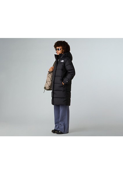 W Nuptse Parka Kadın Outdoor Montu (700 Dolgu Kaz Tüyü) NF0A832KGOE1 Siyah modelleri