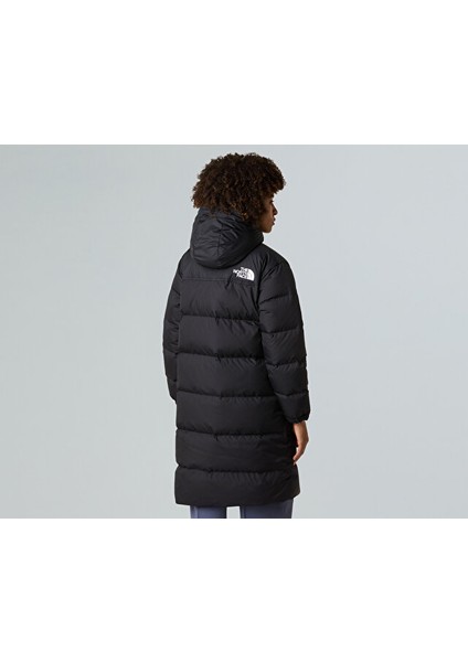 W Nuptse Parka Kadın Outdoor Montu (700 Dolgu Kaz Tüyü) NF0A832KGOE1 Siyah indirimleri
