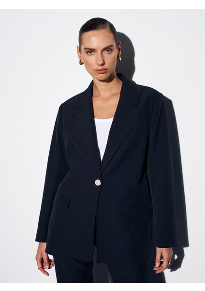 60776 Metal Düğmeli Blazer-Siyah modelleri