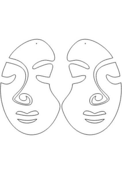 Rainbow Reflektörlü Soyut Kadın Yüzü Küpe, Şık Lazer Kesim Küpe - APBJ005 fırsatları