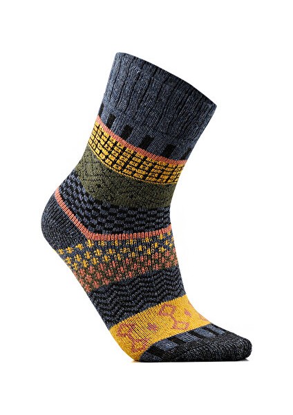 Svea Yeşil Unisex Günlük Yün Çorap Svea-Jeans Renkli