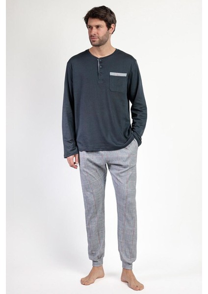 63755 Erkek Lacivert Pijama Takımı