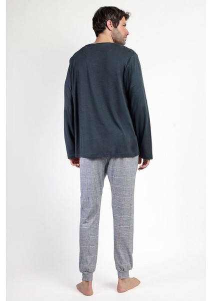 63755 Erkek Lacivert Pijama Takımı modelleri