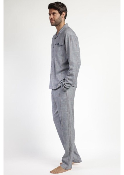 63796 Erkek Gri Ekose Pijama Takımı fiyatları