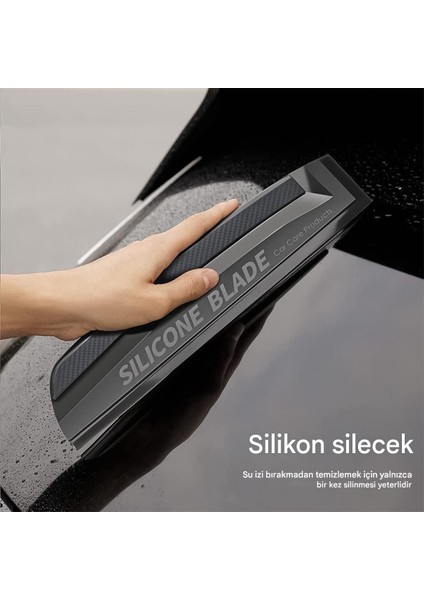 Süngerli Silikon Bıçaklı Araba Camı Çekici, Su Lekelerini Temizlemek İçin Tasarlandı.