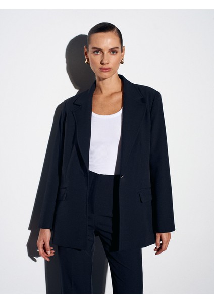 60776 Metal Düğmeli Blazer-Siyah indirimleri