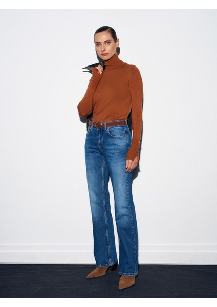 72057 Süet Kemerli Jean-Koyu Mavi