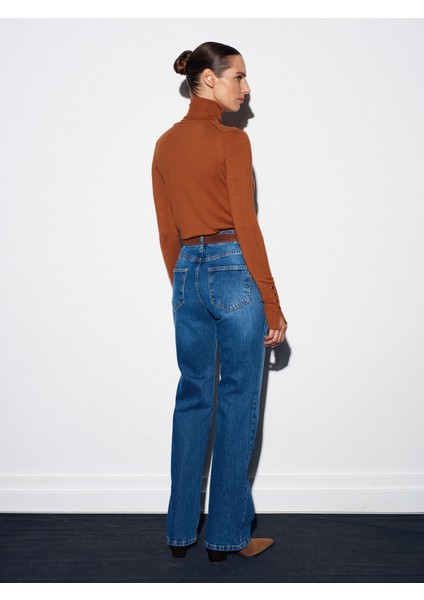 72057 Süet Kemerli Jean-Koyu Mavi fiyatları