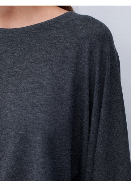 32270 Kayık Yaka Yarasa Kollu Top-K.antrasit fırsatları