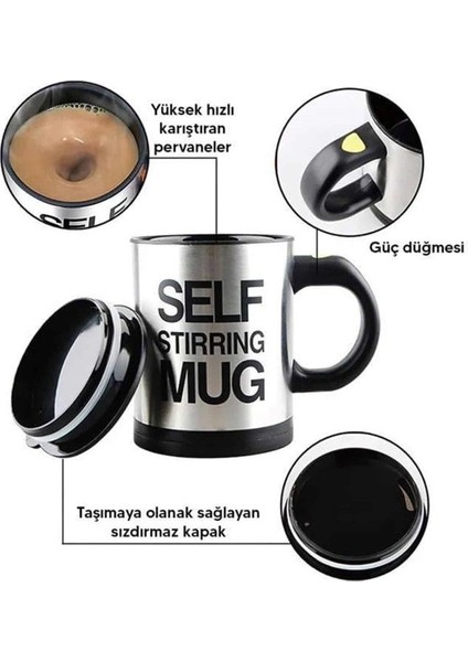 Techmrt Karıştırıcı Özellikli Mikser Kupa Bardak Kompakt Taşınabilir Mug modelleri
