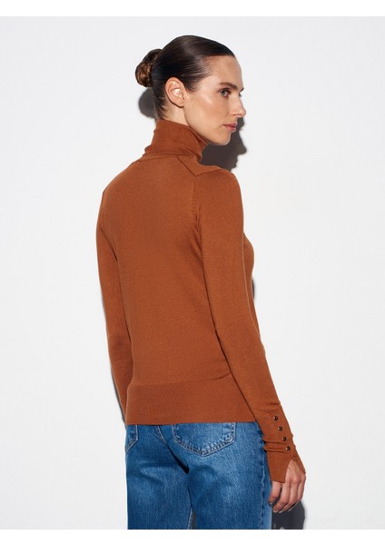 1268 Balıkçı Yaka Kazak-Karamel fiyatları