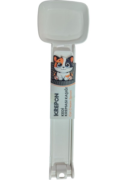 Krepon Maskot Kedi Kreması Kaşığı