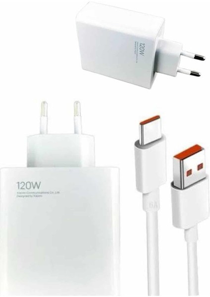 Techmrt 120W Şarj Aleti Hızlı Çift Turbo Şarj Aleti Seti Beyaz fırsatları