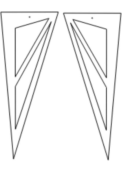 Rainbow Reflektörlü Üçgen Küpe, Şık Lazer Kesim Küpe - APBJ002 fırsatları