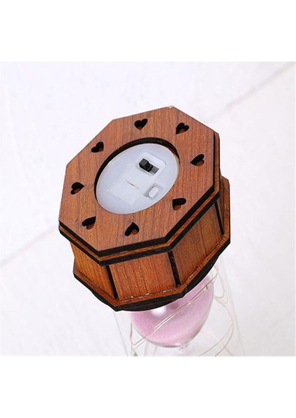 Dekoratif Renkli Işıklı Kum Saati Mor