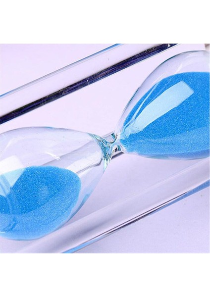 Cam Büyük Boy Dekoratif Kum Saati Mavi