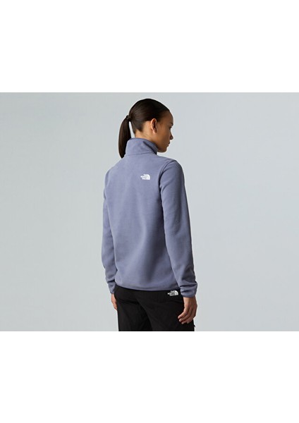 W Glacier Fleece 1/4 Zip Jacket Kadın Outdoor Çeyrek Fermuarlı Polar Üst NF0A8D2JBTR1 Mavi fırsatları