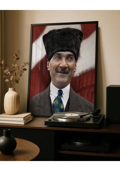 Atatürk Gülümseyen Portre Dijital Baskı Poster (Çerçevesiz) fırsatları