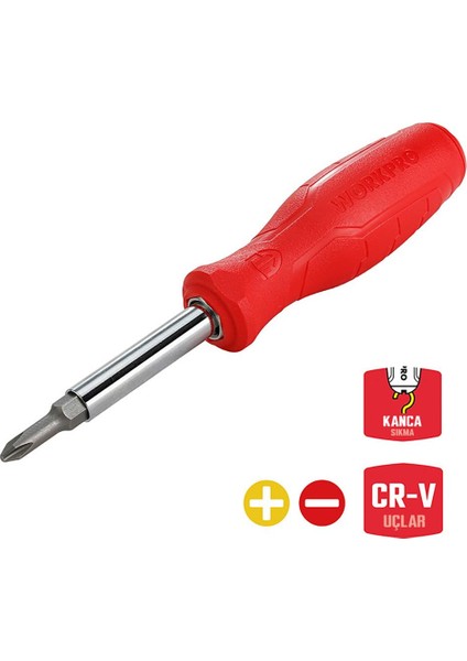 WP221066 6-In-1 Çok Fonksiyonlu Değişken Uçlu Profesyonel Tornavida Seti