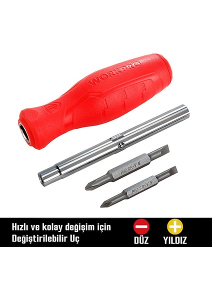 WP221066 6-In-1 Çok Fonksiyonlu Değişken Uçlu Profesyonel Tornavida Seti fiyatları