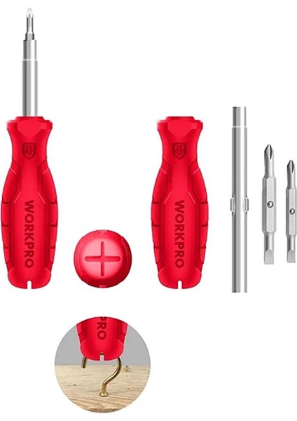 WP221066 6-In-1 Çok Fonksiyonlu Değişken Uçlu Profesyonel Tornavida Seti modelleri