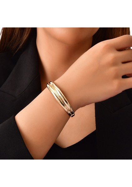 Tasarım Altın Kelepçe - 14K - 12.97GR