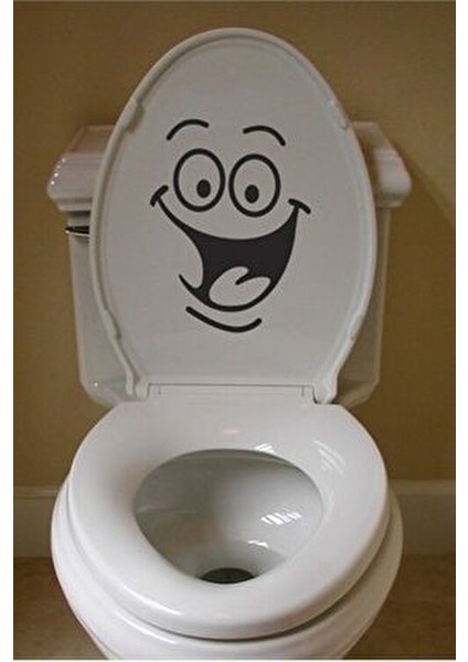 Gülen Yüz Dekoratif Klozet Kapağı Banyo Wc Sticker indirimleri