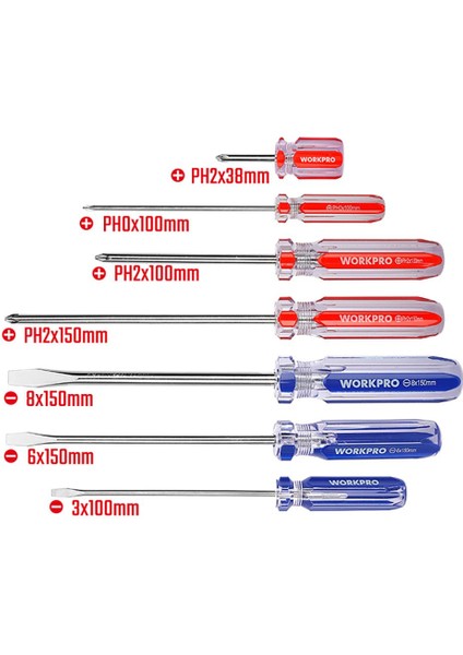 WP200533 7 Parça Cr-V Manyetik Profesyonel Tornavida Seti fiyatları
