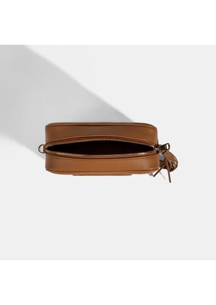 Kadın Taba Monogram Deri Postacı Çantası