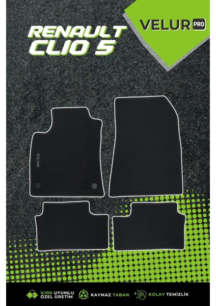 Clio 5 2024 Tam Uyumlu Halı Oto Paspas Clio 5 Halı Paspas fırsatları