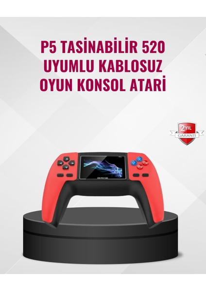 Techmrt P5 Retro Gamepad 520 Oyunlu Taşınabilir Oyun Konsolu